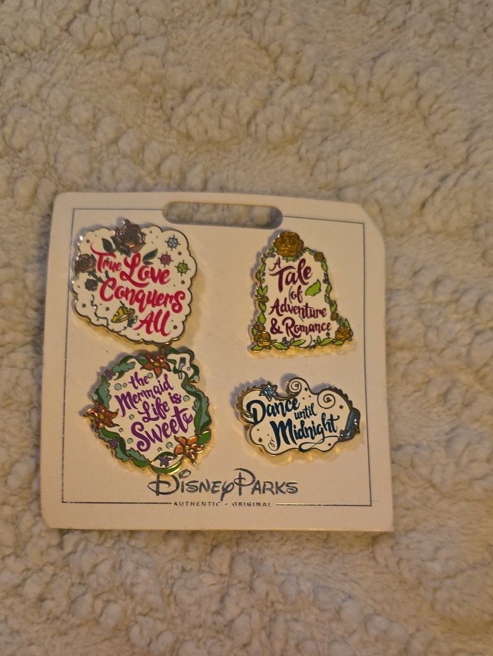 Disney Princess Quote Pin Set